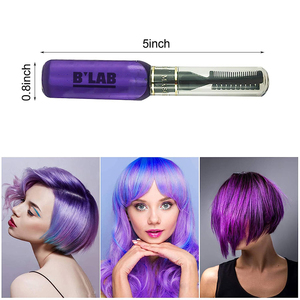 Stylo de teinture capillaire de marque privée pour cheveux peigne à craie 10 couleurs <span class=keywords><strong>Mascara</strong></span> de teinture de couleur temporaire pour enfants craie de couleur de cheveux lavable pour fête - Product Image 5
