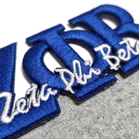 Patchs de broderie bon marché personnalisés à bas quantité minimale de commande conception Zeta Phi bêta patchs de broderie pour vêtements