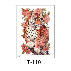 Pegatinas <span class=keywords><strong>de</strong></span> <span class=keywords><strong>tatuaje</strong></span> <span class=keywords><strong>de</strong></span> brazo <span class=keywords><strong>de</strong></span> flor <span class=keywords><strong>de</strong></span> Animal personalizadas impermeables <span class=keywords><strong>para</strong></span> hombres y mujeres tatuajes temporales <span class=keywords><strong>de</strong></span> León, dragón, Lobo, tigre coloridos Jiangmei - Product Image 2