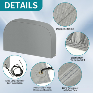 BEELAND 27-<span class=keywords><strong>29</strong></span> pulgadas Gris 900D Ripstop Cubiertas protectoras de neumáticos impermeables Paquete de 2 cubiertas de neumáticos dobles de doble eje Rv - Product Image 2