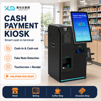Distributeur de billets et de pièces SDK avec lecteur de codes-barres, borne de paiement en libre-service pour comptoirs de magasins intérieurs très fréquentés