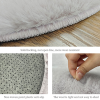 Tapis de sol en fausse fourrure de lapin de luxe en forme de fleur personnalisé pour salon, chambre à coucher, tapis moelleux, décoration intérieure