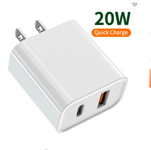 Adaptador de <span class=keywords><strong>carga</strong></span> rápida USB C de 20W QC 3,0 PD <span class=keywords><strong>carga</strong></span> rápida <span class=keywords><strong>iPhone</strong></span> 14 13 <span class=keywords><strong>12</strong></span> <span class=keywords><strong>Pro</strong></span> Max iPad Compatible Xiaomi AU/EU/US estándares 25A - Product Image 1