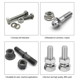 สลักเกลียวหัวหกเหลี่ยมสแตนเลส SS304 พร้อมน็อตและแหวนรอง ผลิตตามแบบ OEM จากโรงงานจีน - Product Image 6