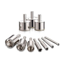 Jeu de mèches de forage revêtues de diamant, 5 pièces, carrelage, marbre, verre, céramique, trous de scie cloche en diamant pour outils électriques