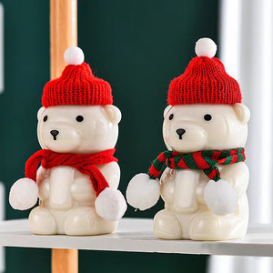 Dùng Một Lần 450Ml Phim Hoạt Hình Chai Nhựa Sáng Tạo Nước Trái Cây Sữa Giáng Sinh Lạnh Uống Pet Chai Gấu Bong Bóng Trà Chai Nhựa - Product Image 1