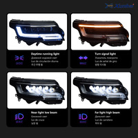 XUNBAI 即插即用 12V 25W 激光 LED 头灯 Range Rover Vogue L405 2013-2023 新款改款投影仪 DRL 直接安装升级