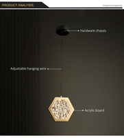 Petit lustre suspendu moderne en forme d'ananas à paillettes dorées à LED pour restaurant, salle à manger, hall d'hôtel ou chambre à coucher