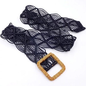 Moda macramé bohemio Decoración Accesorios borla 10 mm Cinturón trenzado estrecho vestido <span class=keywords><strong>de</strong></span> mujer anudado decorado decoración del hogar - Product Image 5