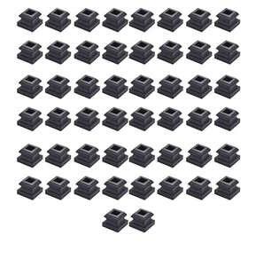 LIQIANG XYQDZ01 Balustres carrés modernes en fer satiné noir de 1/2 pouce, avec fixations plates pour escaliers, vis d'intérieur, balustrades et mains courantes - Product Image 1