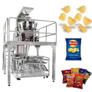 Confezionatrice automatica Doypack con pesatura multitesta Stand Up Pouch manioca macchina imballatrice per patatine fritte