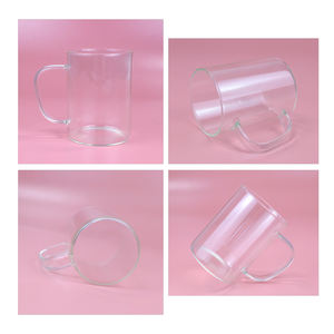 Tasse en verre imprimé avec Logo personnalisé, pour le café au lait, le thé ou le lait, avec poignée, bonne qualité, vente en gros, 1 unité - Product Image 6