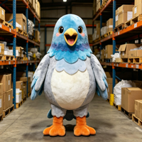 Costume de Mascotte Personnage de Dessin Animé Oiseau Unisexe Personnalisé pour Adulte, Tenue de Mascotte Animale Ambulante avec Tête en EVA, Confection OEM, Thème Noël