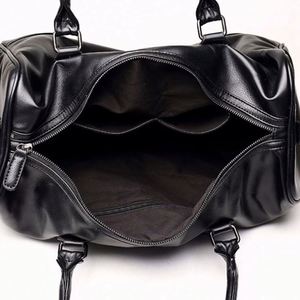 Bolsa de Deporte de Piel Sintética Negra de Gran Capacidad Personalizada al por Mayor, Bolsa de Viaje para Hombre - Product Image 4