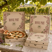 Cajas de Pizza Cuadradas de Cartón Corrugado del Fabricante, Laminación Mate, Grabado en Relieve, Ecológicas, de 6 a 16 Pulgadas, para Llevar, Regalos