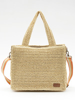 Sac fourre-tout en paille tressée pour l'été et les stations balnéaires, sac à main polyvalent, sac de soirée élégant pour la mariée