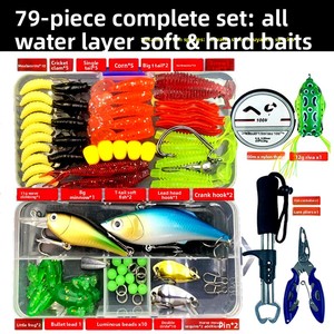 Ensemble de leurres souples artificiels <span class=keywords><strong>en</strong></span> acier inoxydable pour la pêche au crapaud et au poisson-serpent, kit complet - Product Image 4
