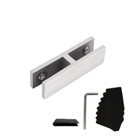 Système de garde-corps de pont marin pour yacht en verre, moderne, robuste, en acier inoxydable 2205 Elite Duplex, avec base carrée et fixation au sol