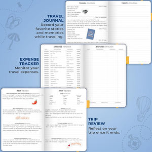 Carnet de planification de voyage avec budget pour les <span class=keywords><strong>vacances</strong></span> et les voyages, sac de rangement, liste de dépenses, suivi des dépenses de voyage, carnet de planification A5 - Product Image 5