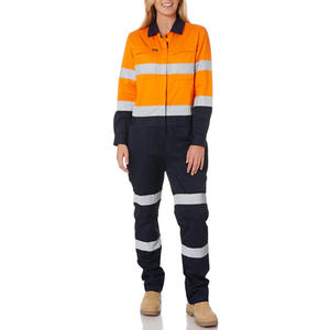 Waterproof Fireproof Breathable Cotton Safety <b>Overalls</b> <b>for</b> <b>Women</b> Reflective Strips Heavy Duty Construction Workwear One Piece - Product Image 6