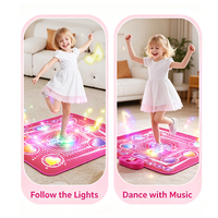 Tapis de danse interactif musical électronique pour enfants, cadeau d'anniversaire, rose, Bluetooth, jeu de danse rythmique