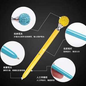 Nouveau stylo à bille en cristal de verre diamanté, design fantaisie, longue durée, marque privée, fabriqué en Chine - Product Image 6