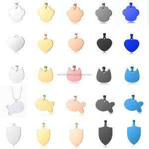 각인용 맞춤 스테인리스 스틸 반려동물 인식표 고양이 강아지 이름표 - Product Image 2