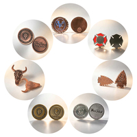 Marqueurs de balle de golf en cuivre antique gravés, logo personnalisé, marque de golf en métal pour les amateurs de golf, cadeau