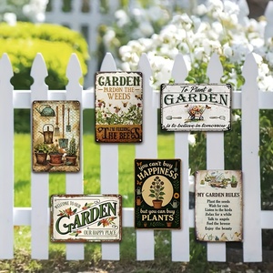 Letrero Metálico Vintage para Jardín, Letrero Botánico de Jardinería, Placa de Jardinería, Letrero para Patio - Product Image 1