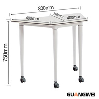 GUANGWEI Table d'étude en MDF durable, design moderne, pour étudiant, salle de classe et bureau