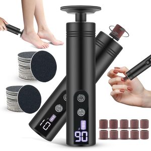 Lime électrique anti-callosités pour pieds, <span class=keywords><strong>ponceuse</strong></span> à ongles 9 vitesses réglables, rechargeable, professionnelle, outil de pédicure domestique avec LED - Product Image 1