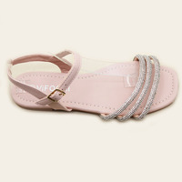 Style populaire strass de luxe haïtien bout ouvert sandales à lacets pour femmes chaussures d'artisanat à semelle souple d'été