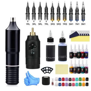 New Arrival Full Complete Tattoo Machine Set Body Art Professional Wireless Tattoo Machine Kit