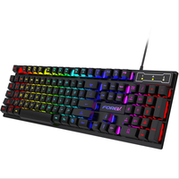 Clavier de jeu filaire ergonomique à 104 touches avec interface USB, rétroéclairage rvb, pour PC, ordinateur portable, langues russe et espagnol