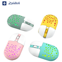 Souris sans fil double mode 2,4 GHz 1200 dpi avec récepteur USB rechargeable pour tablette, ordinateur portable, bureau, lumière 7 couleurs