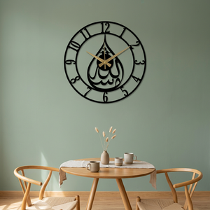 Horloge murale ronde moderne en métal avec design de dessin animé, horloge analogique silencieuse à quartz pour la décoration de la salle à manger - Product Image 4