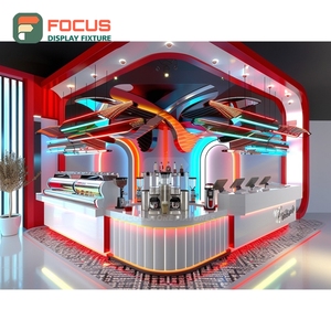 Mostrador de Servicio de Café Premium, Estante para Pastelería, Mostrador de Cafetería Blanco Mate - Product Image 1