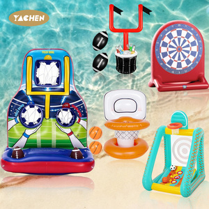 Juegos inflables de carnaval YACHEN, portería de fútbol acuática, juguete inflable para exteriores para fiestas en piscinas. - Product Image 1