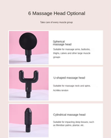 Pistolet de massage professionnel chaud/froid, 6 têtes de massage, 5 niveaux de vitesse, batterie 1200 mAh, moteur sans balais sans fil, télécommande sans fil