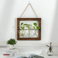 Supports de plantes en bois, Pot de plantes suspendu en bois, décoration de la maison, présentoir de fleurs en métal en acier pour cour extérieure, Patio, pelouse