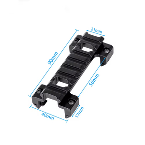 Adaptateur de montage en aluminium CNC sur mesure pour optique extérieure, queue de cygne vers 20 mm, finition anodisée noire - Product Image 6