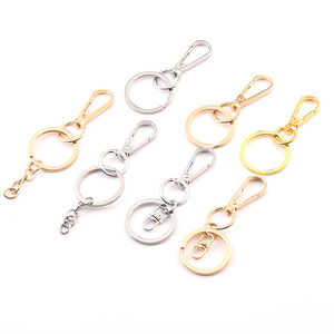 Juego de Llaveros Metálicos DIY, Hebilla de Aleación de Zinc Plateada de 20 mm, Conectores Multiusos para Bolsas y Equipaje, Accesorios - Product Image 1