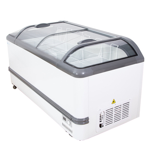 Congélateur Commercial 485L à Multiples Prises pour Marché, Vitrine Réfrigérée en Aluminium à <span class=keywords><strong>2</strong></span> <span class=keywords><strong>Portes</strong></span> pour Fruits de Mer, Viande et Crème Glacée - Product Image 3
