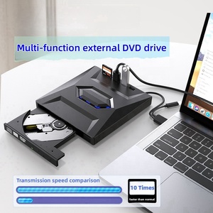 Mới nhất đa chức năng 7-in-1 DVD Burner với SD TF Đầu Đọc Thẻ Hub <span class=keywords><strong>USB</strong></span> 3.0 Loại C di động bên ngoài ổ đĩa quang CD/DVD Nhà Văn - Product Image 5