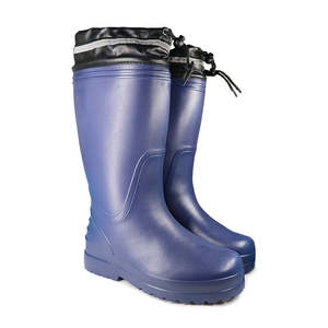 Bottes de pluie imperméables imperméables légères légères bleues résistantes au <span class=keywords><strong>froid</strong></span> d'hiver antidérapantes pour la <span class=keywords><strong>chasse</strong></span> Eva en caoutchouc pour la pêche - Product Image 4
