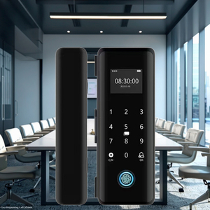 Thông minh tham dự khóa cửa kính điều khiển từ xa <span class=keywords><strong>Wifi</strong></span> kết nối Punch-<span class=keywords><strong>Free</strong></span> Frameless thiết kế vân tay truy cập dữ liệu đám mây - Product Image 6