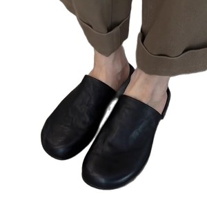 Pantuflas de Piel de Oveja con Punta Redonda, Forro de Cuero Genuino Negro, Cómodas para Todas las Temporadas, Mules para Mujer, Zapatos Sin Cordones - Product Image 5