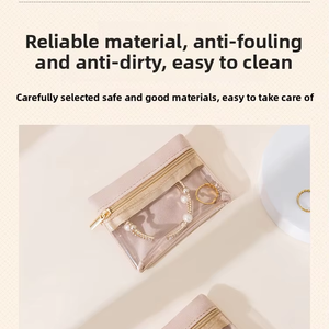 Sac de rangement multifonction en cuir de marque LM pour bijoux, grande capacité, pour boucles d'oreilles, colliers et bracelets - Vente en gros - Product Image 5