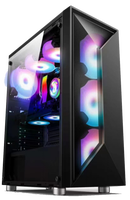 Vente chaude RGB Gaming PC Case Niveau d'entrée ITX/MATX/ATX Conception verticale avec ventilateurs RVB pour Esports