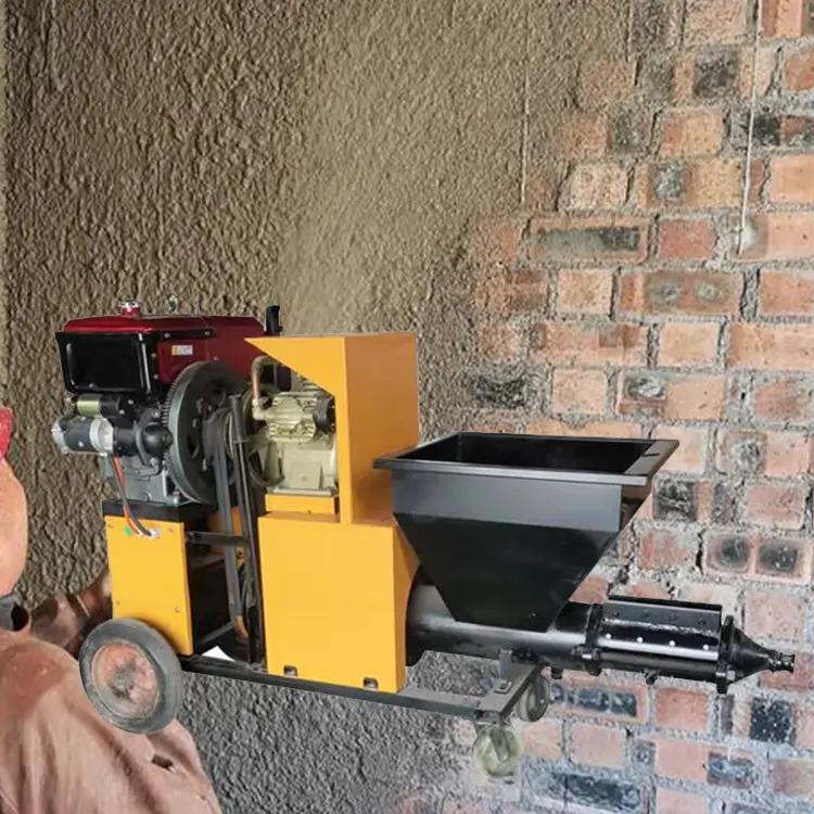 Automatic Mortar Spraying Machine Price High Quality Wall Mortar Gun Cement Electric Diesel Mini Stucco Plaster Machine/Sprayer
